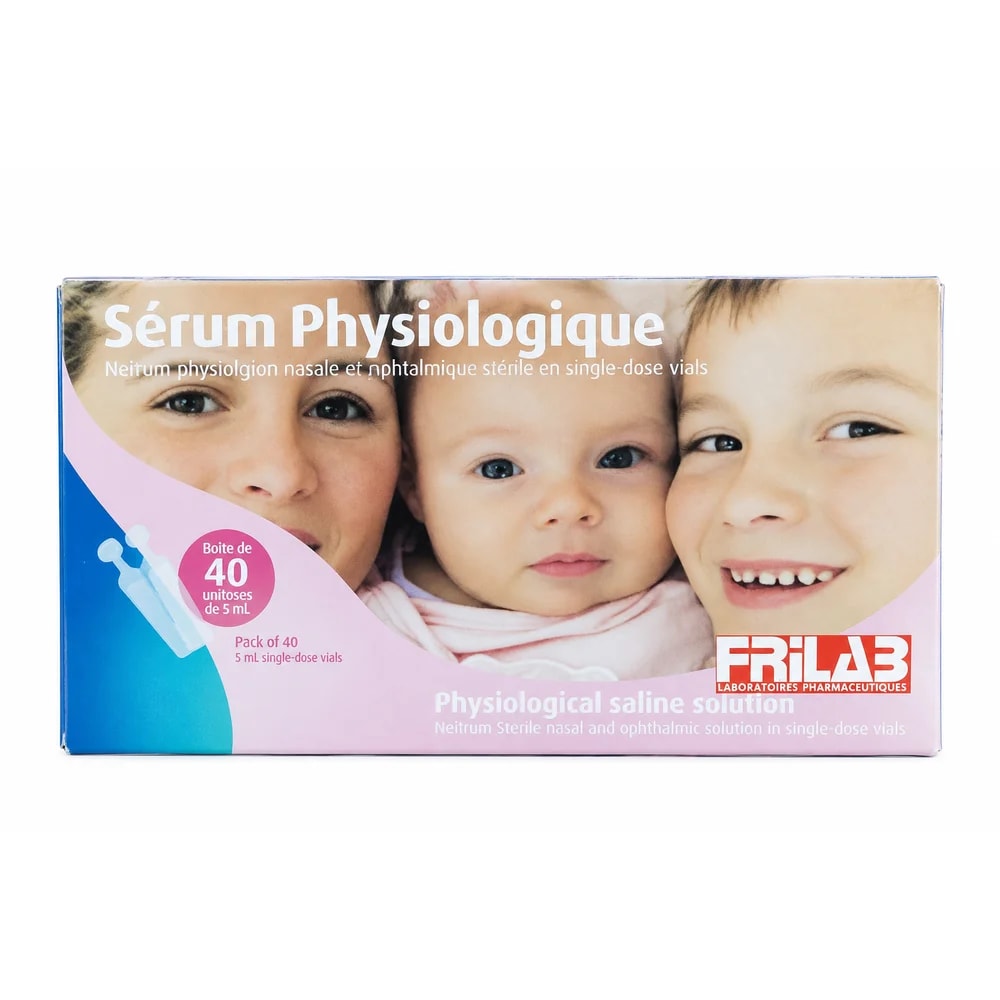 Frilab Sérum Physiologique 0.9% sodium chloride / 5 mL - Pharmacy Krech hong