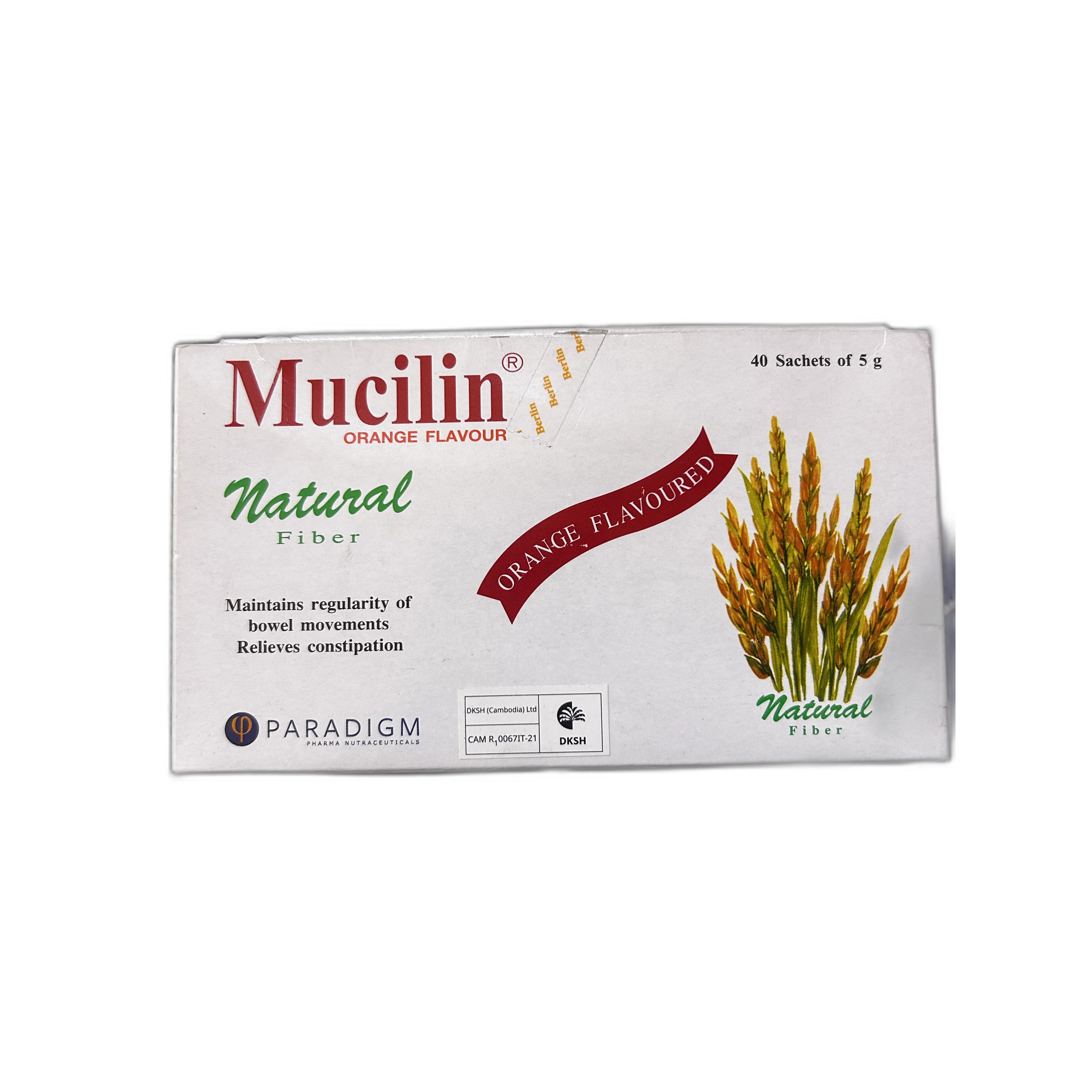 Mucilin ORANGE FLAVOUR 14 sachets - PRONETH PHARMA PHARMACY