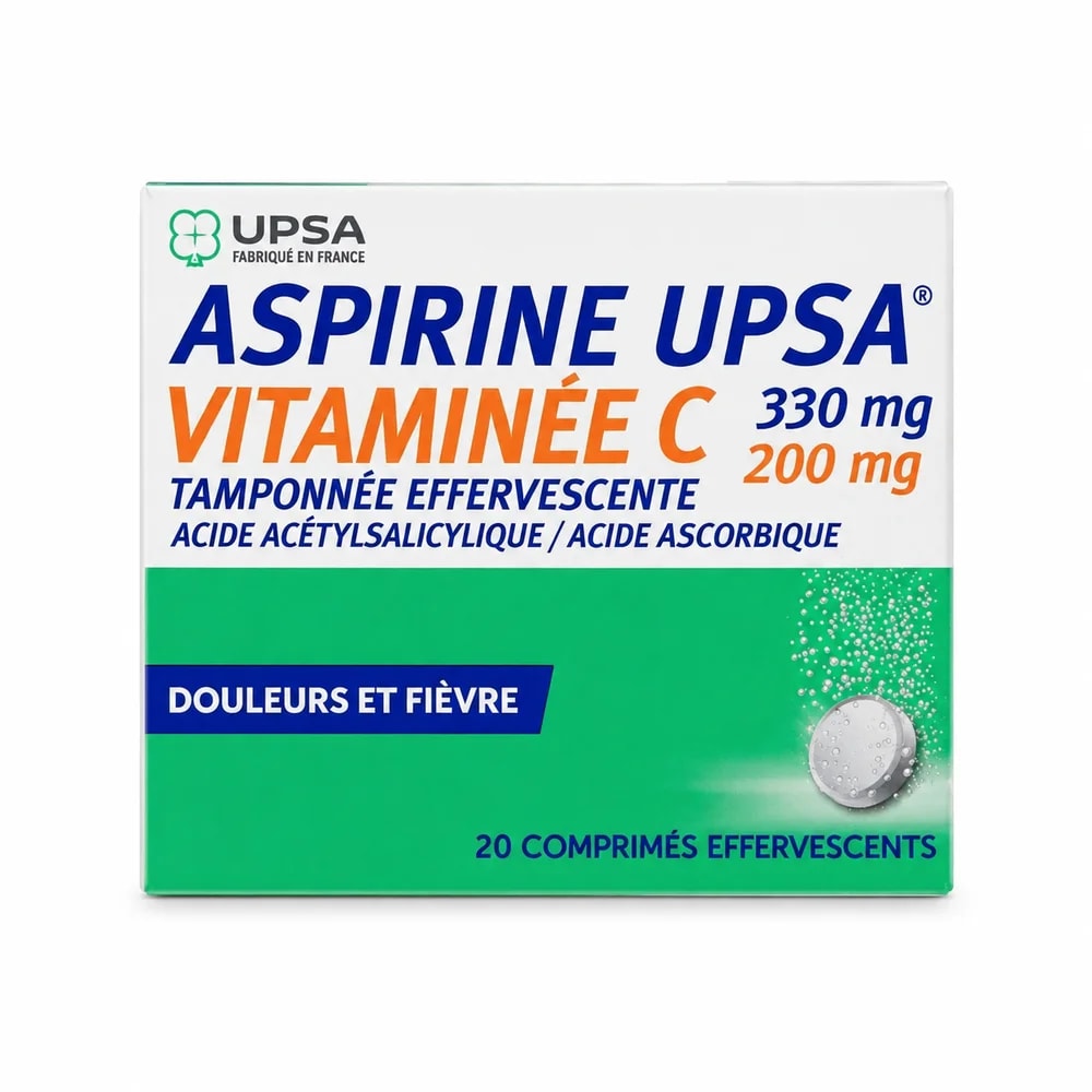 Aspirine UPSA Vitamine C Acetylsalicylic acid 330 mg + ascorbic acid 200 mg per effervescent tablet - Kim Yi
