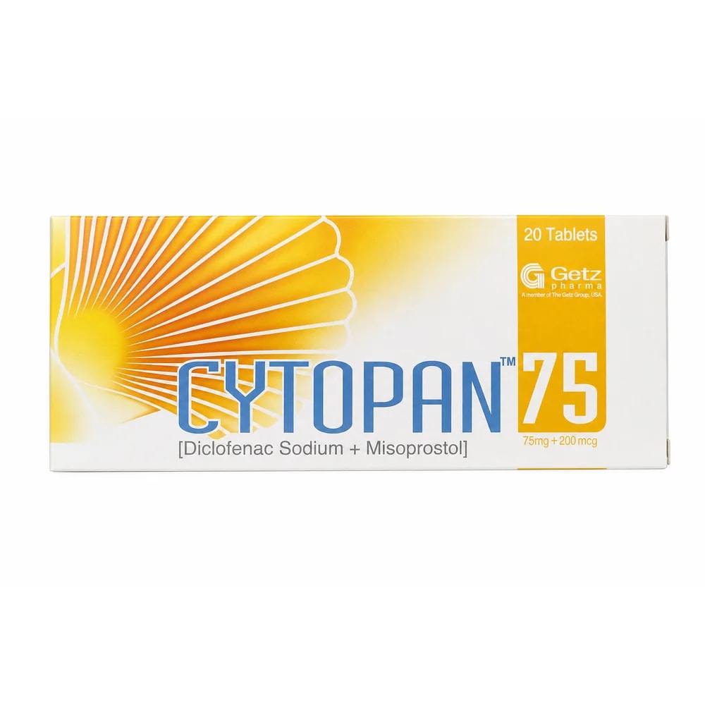 Cytopan Diclofenac sodium 75 mg / misoprostol 200 mcg tablet - Preah Chan Tep Pharmacy