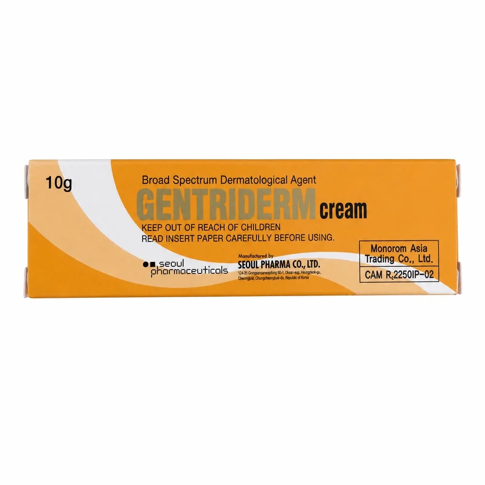 Gentriderm Betamethasone dipropionate 0.064% w/w + clotrimazole 1% w/w + gentamicin sulfate 0.1% w/w - Preah Chan Tep Pharmacy