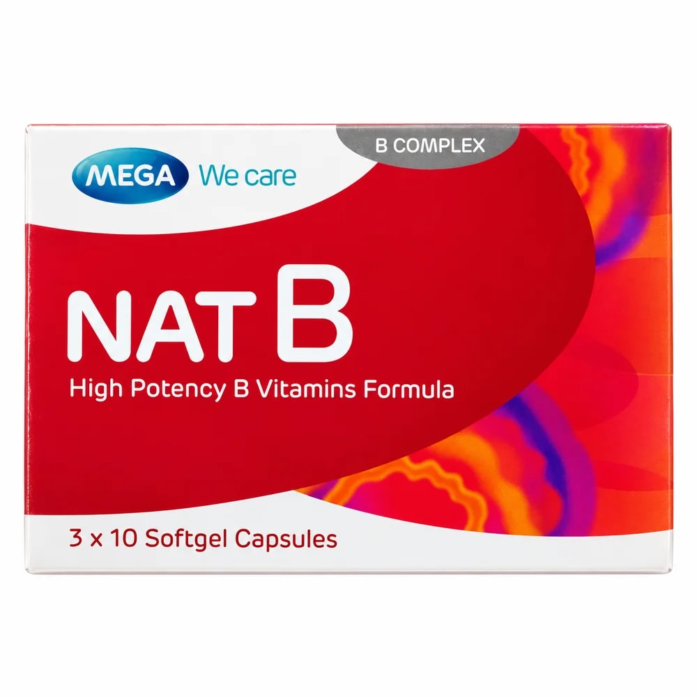 NAT B High potency B vitamins formula; 10 ingredients per softgel - Reachiny Pharmacy