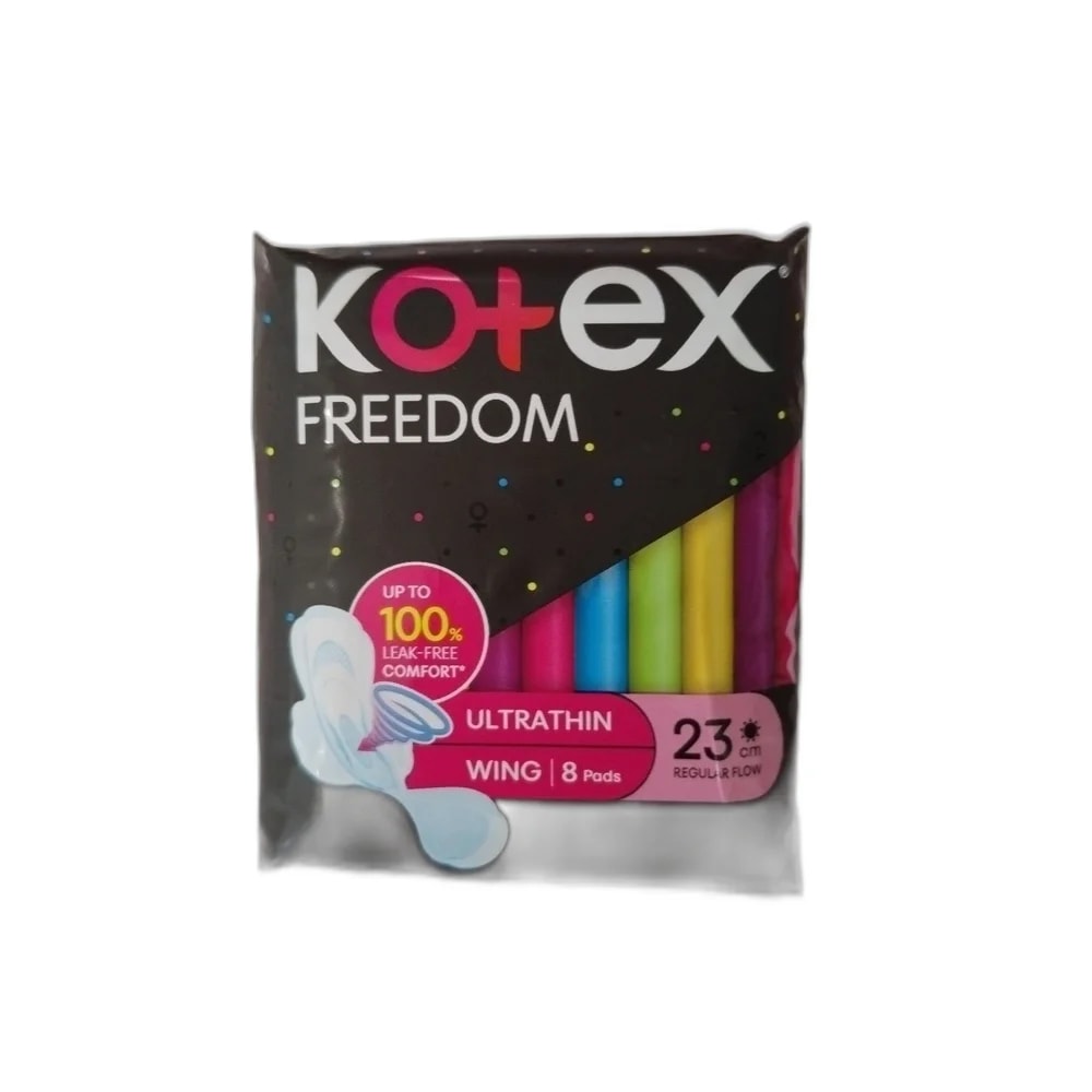 Kotex Freedom Ultrathin Regular flow / 23 cm / 8 pads - ឱសថស្ថាន សុខលាភ