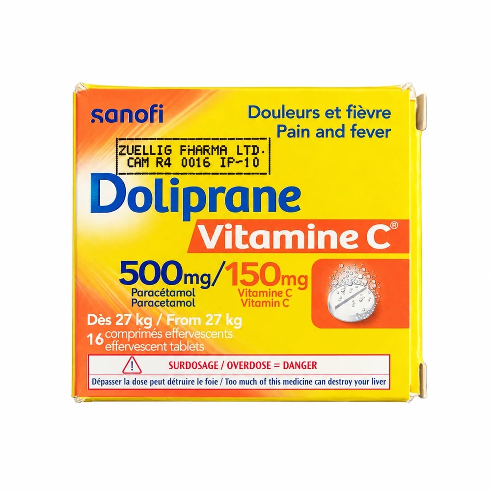 Doliprane Vitamine C Paracetamol 500 mg / Vitamin C 150 mg - Sann Sopheachenda Pharmacy