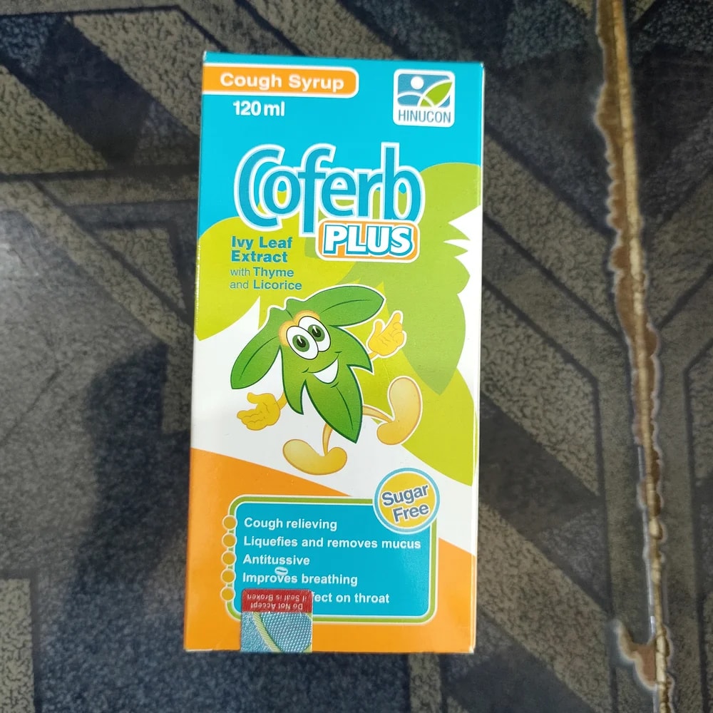 Coferb Plus Ivy leaf extract 35 mg / thyme extract 20 mg / licorice extract 20 mg per 5 mL - Sann Sopheachenda Pharmacy