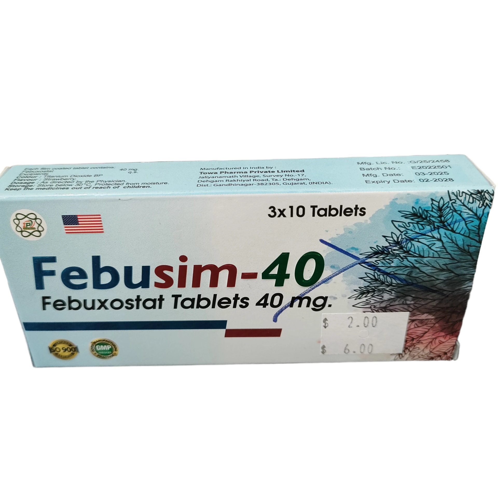 Febusim-40 40 mg - PHARMACY PONLEU AOSOT