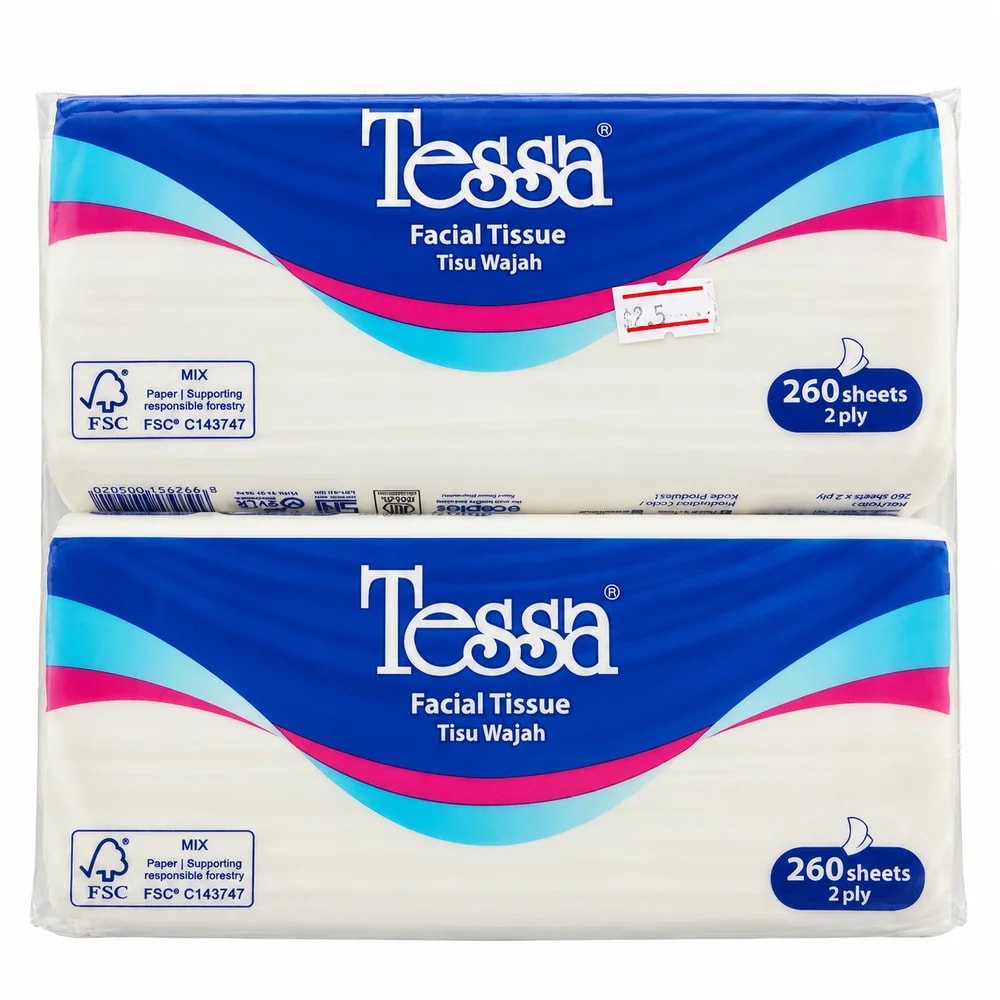 Tessa Facial Tissue 260 sheets, 2 ply - Pharmacy Krech hong