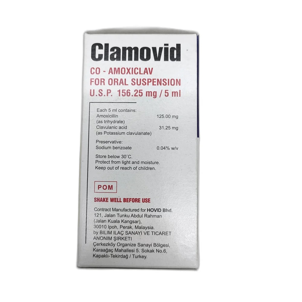 Clamovid 156.25 mg / 5 ml - Depot De Pharmacie "A" Kim Houy