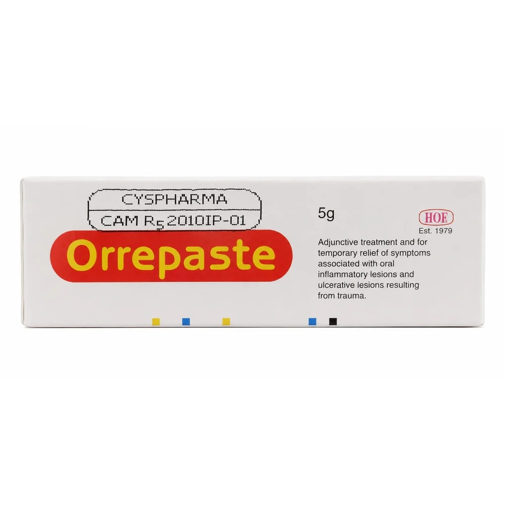 Orrepaste For the treatment of mouth ulcer 5g 0.1% w/w - Kim Yi