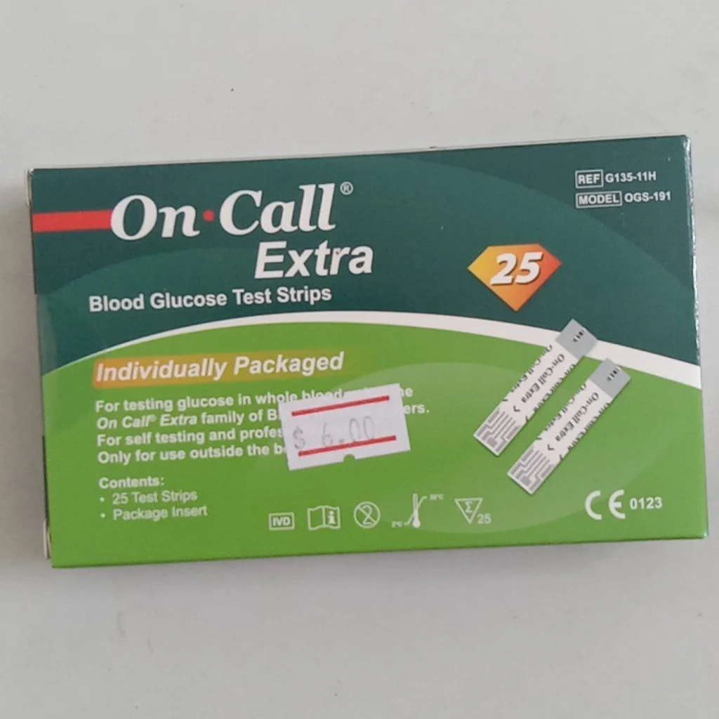 On-Call Extra Blood Glucose Test Strips Not available - SETHIKA CARE Pharmacy