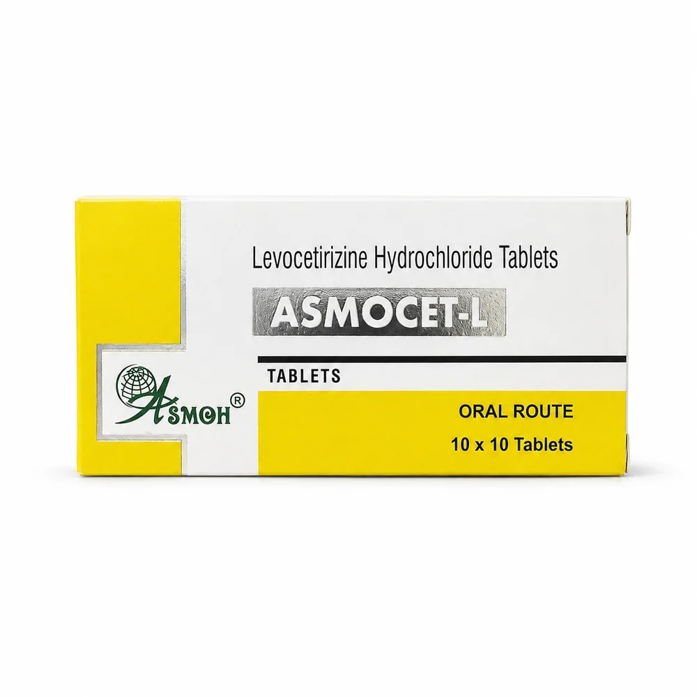 Asmocet-L Levocetirizine hydrochloride tablets, 5 mg; 100 tablets - Kim Yi