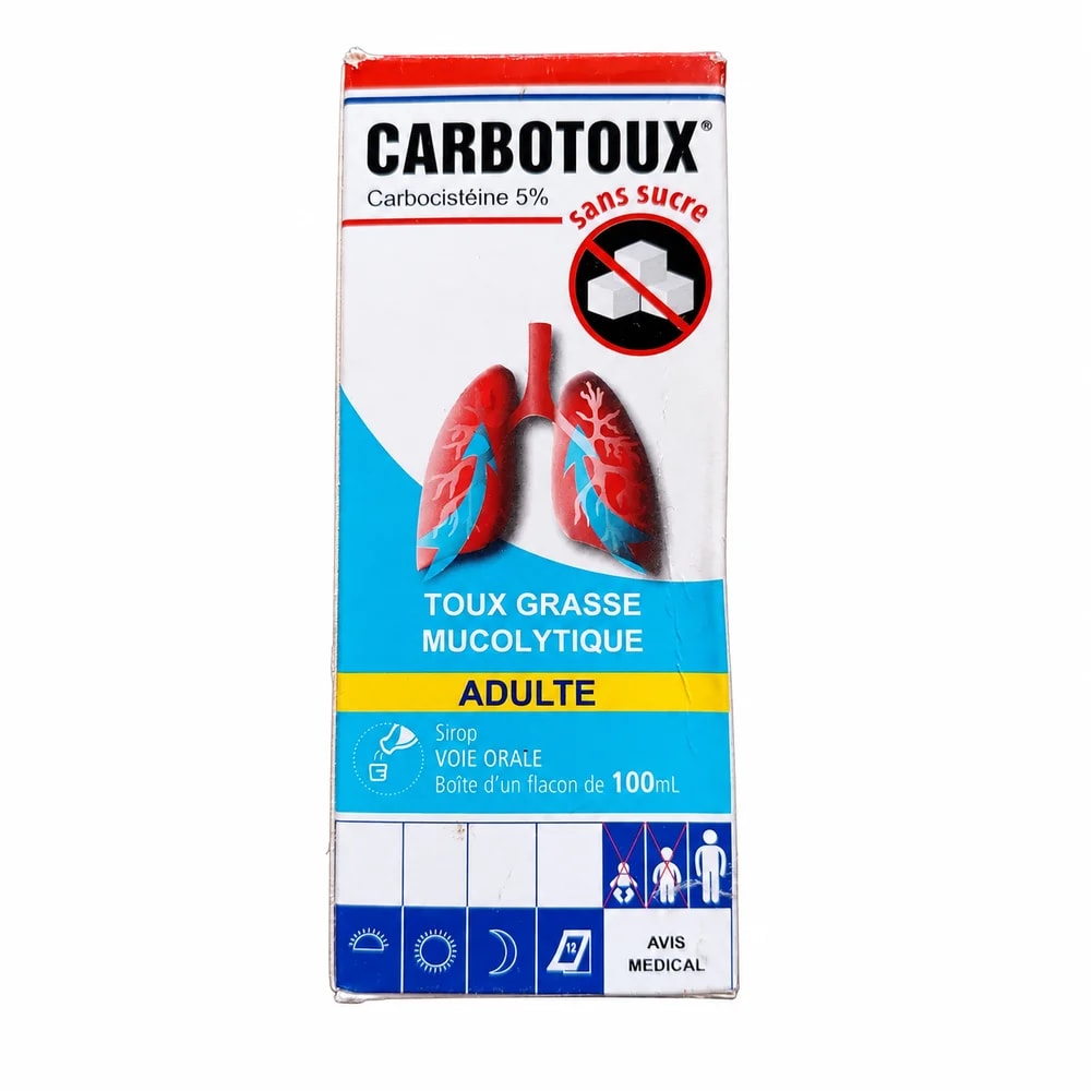 Carbotoux Adult Sugar Free 5% (250 mg / 5 ml) - ហ្វាម៉ាសង់តេ