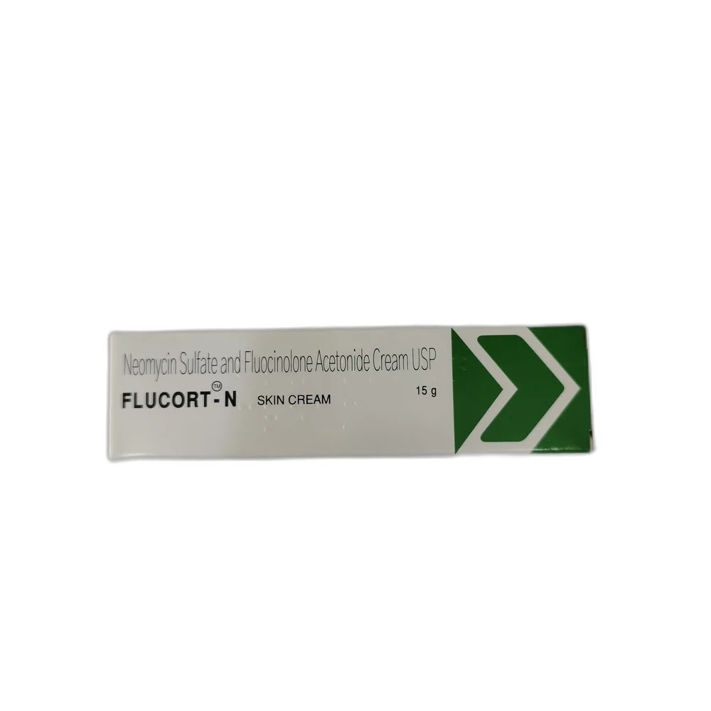Flucort-N Skin Cream 15 g tube; Fluocinolone Acetonide 0.025% and Neomycin Sulphate 0.5% (equivalent to Neomycin 0.35%) - PHARMA ASSIST PHARMACY
