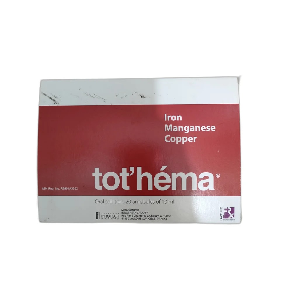 Tot'hema Iron 50 mg per 10 ml ampoule - PHARMACIE MONGKUL