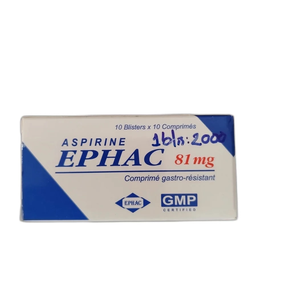 Aspirine EPHAC 81 mg - Oudom Puthik Pharmacy