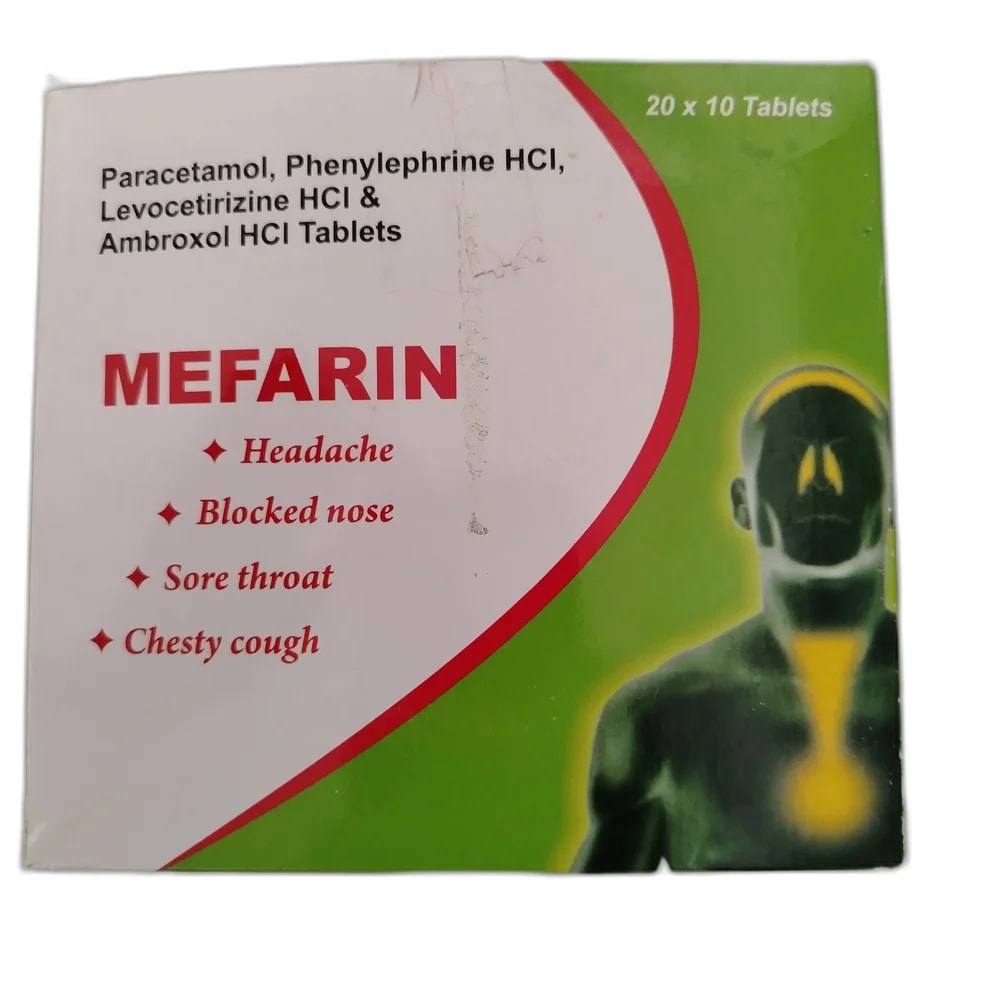 Mefarin 500 mg / 10 mg / 5 mg / 30 mg - Oudom Puthik Pharmacy