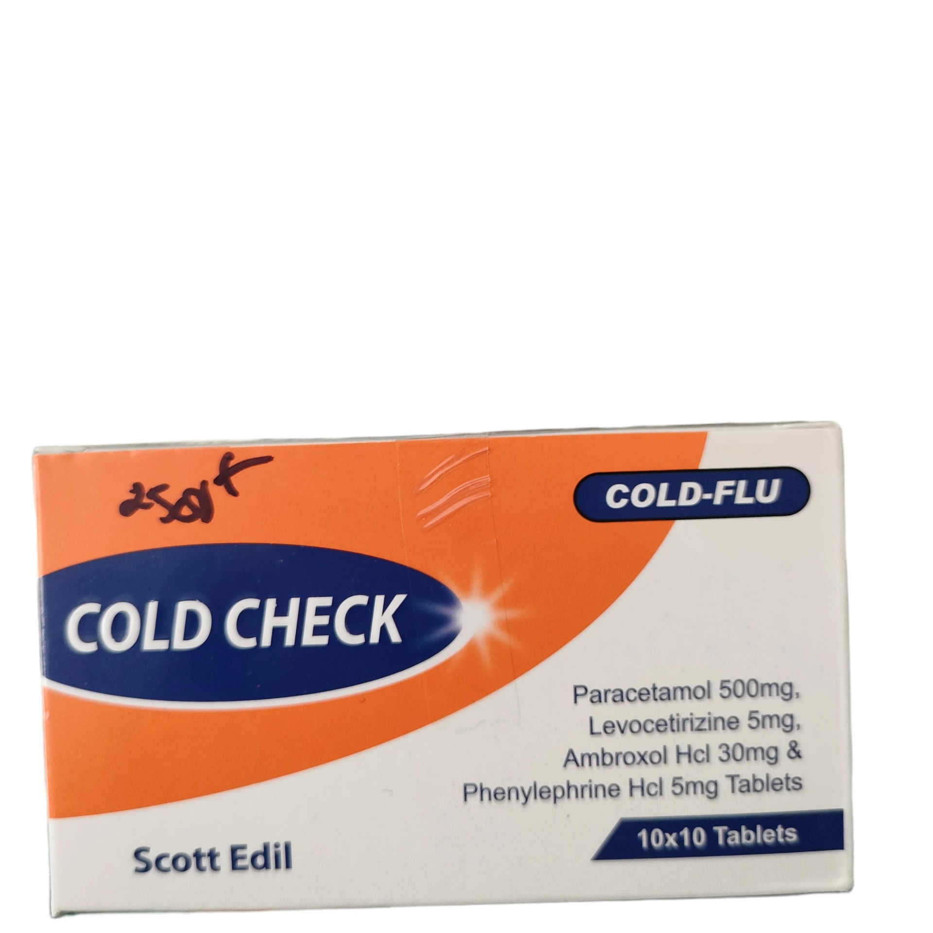 Cold Check 500 mg + 5 mg + 30 mg + 5 mg - PHARMACY PONLEU AOSOT