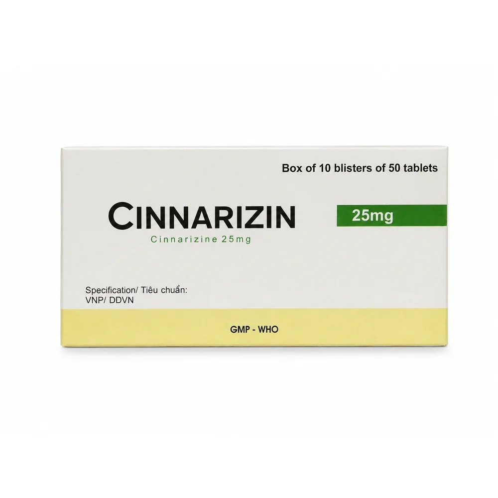 Cinnarizine Cinnarizine 25 mg tablets, 10 blisters of 50 tablets - Kim Yi