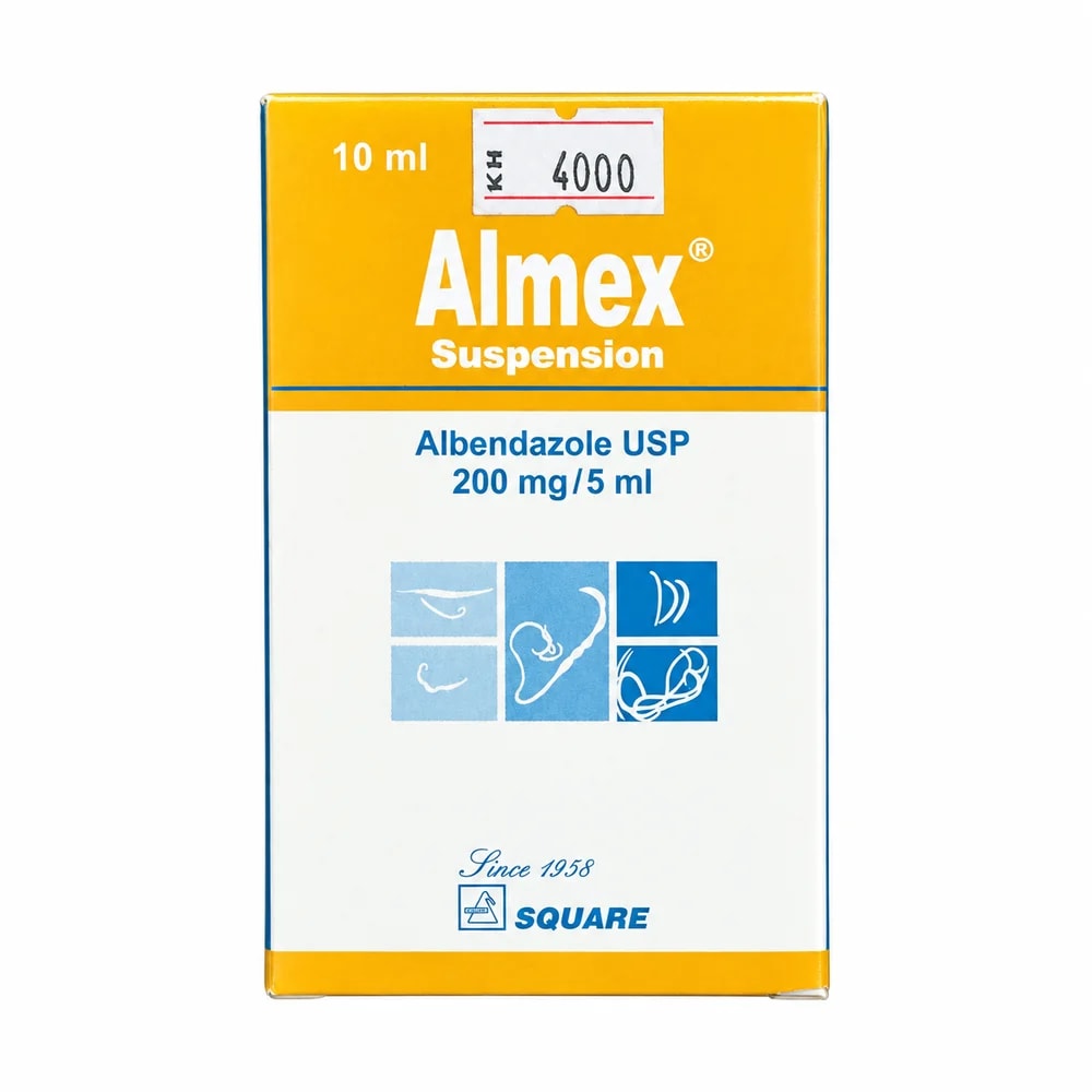 Almex Albendazole 200 mg/5 mL - Sann Sopheachenda Pharmacy