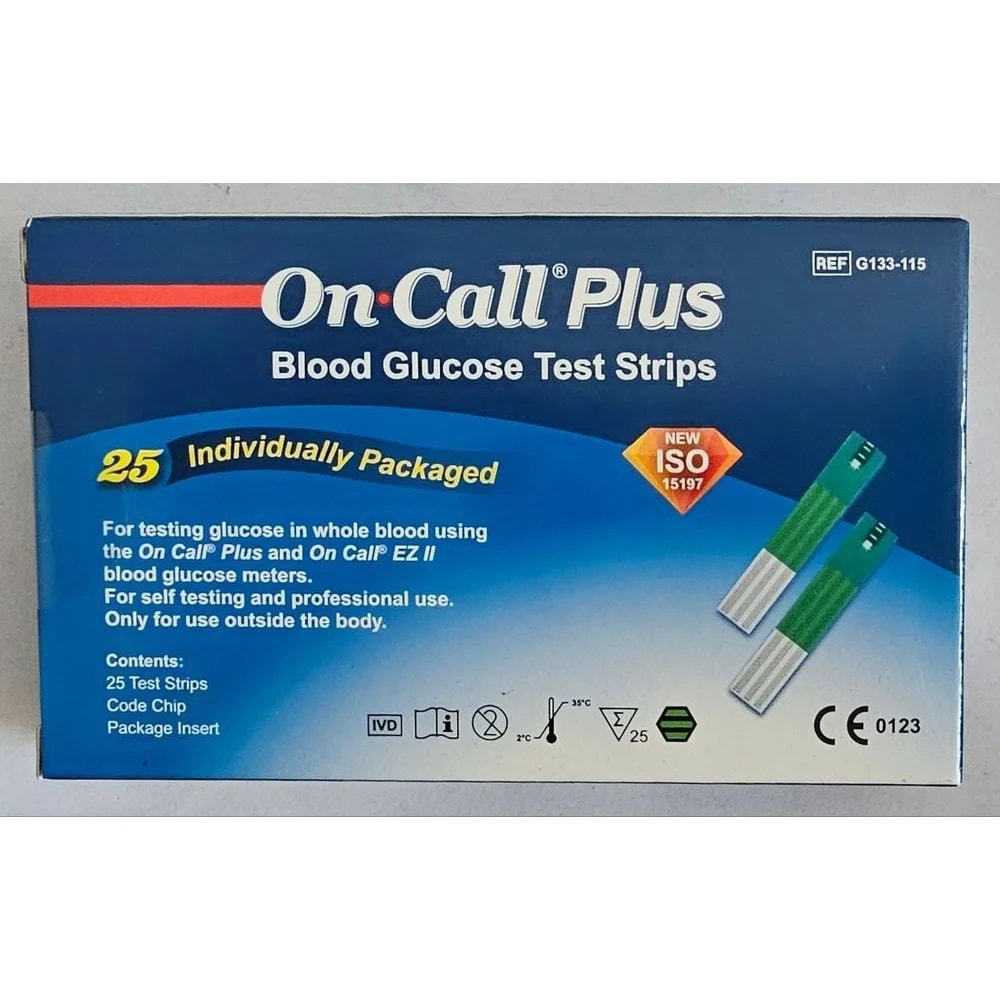 On Call Plus Blood Glucose Test Strips 25 strips - TRAM NEAK PHARMCY
