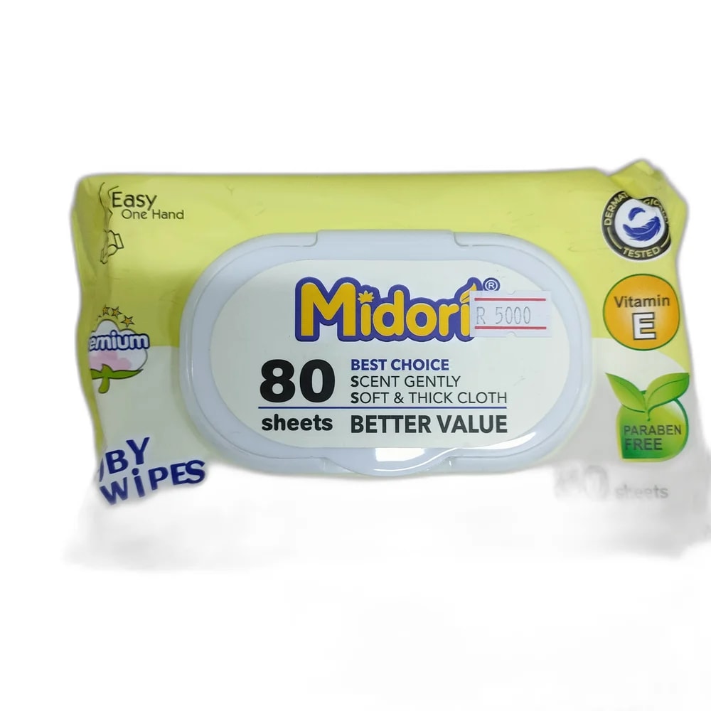 Midori Baby Wipes 80 wipes - Depot de Pharmacie B Rotha