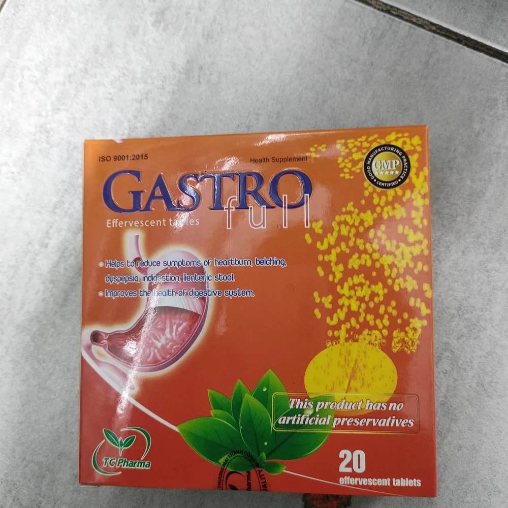 Gastro Full Effervescent tablets (composition per leaflet) - Depot De Pharmacie "A" Kim Houy