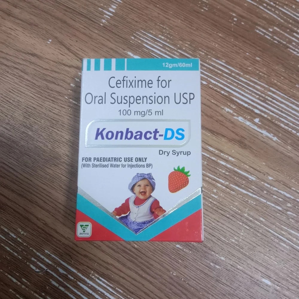 Konbact-DS Cefixime 100 mg/5 mL dry syrup, 60 mL - Kim Yi