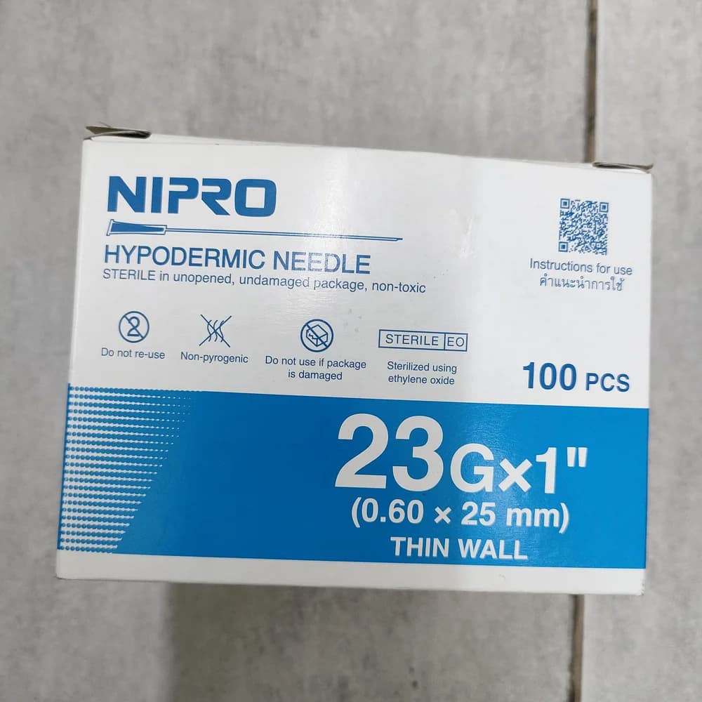 Nipro Hypodermic Needle 18G x 1½″ Sterile disposable hypodermic needle, 18G x 1½″ (1.20 x 38 mm)