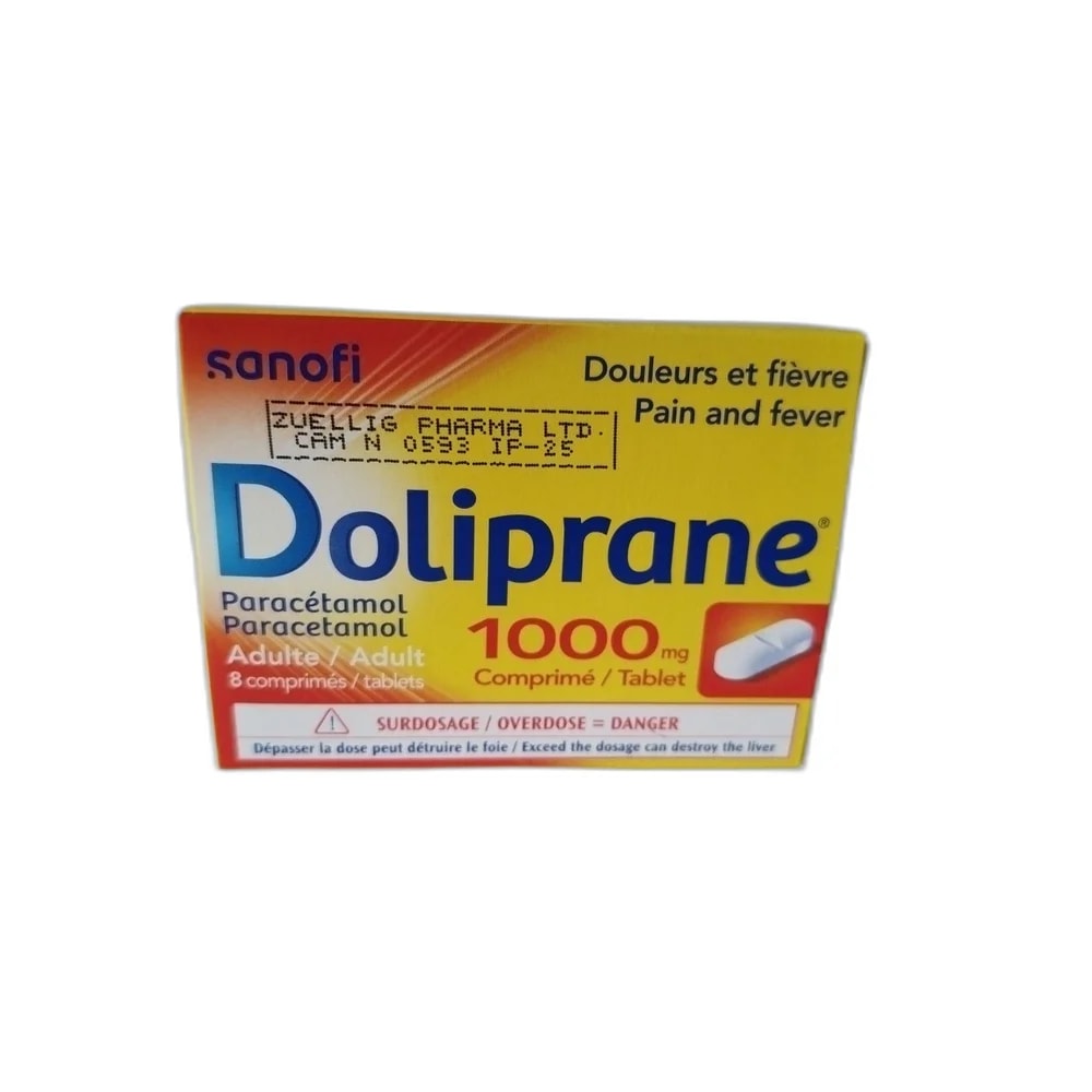 Doliprane Paracetamol 1000 mg per tablet - ឱសថស្ថាន សុខលាភ