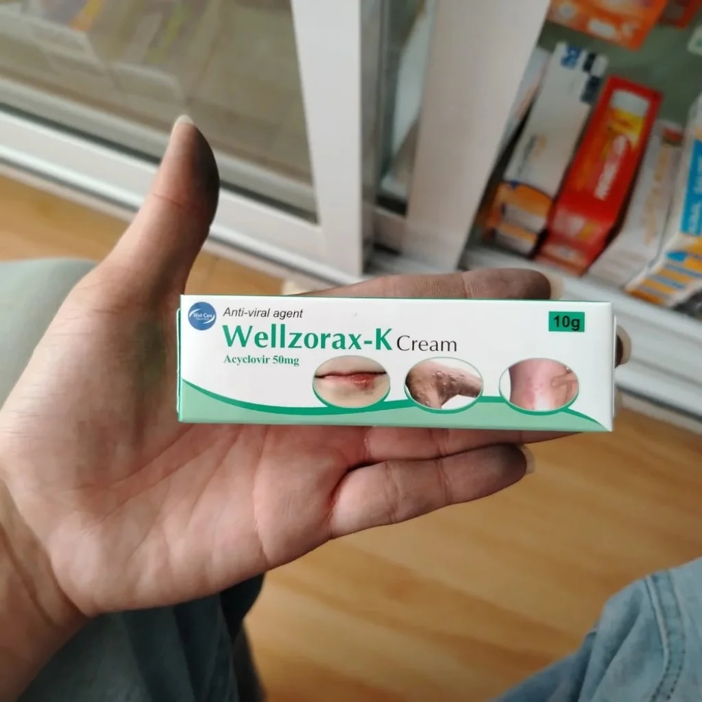 Wellzorax-K Cream Acyclovir 50 mg/g, 10 g - Reachiny Pharmacy