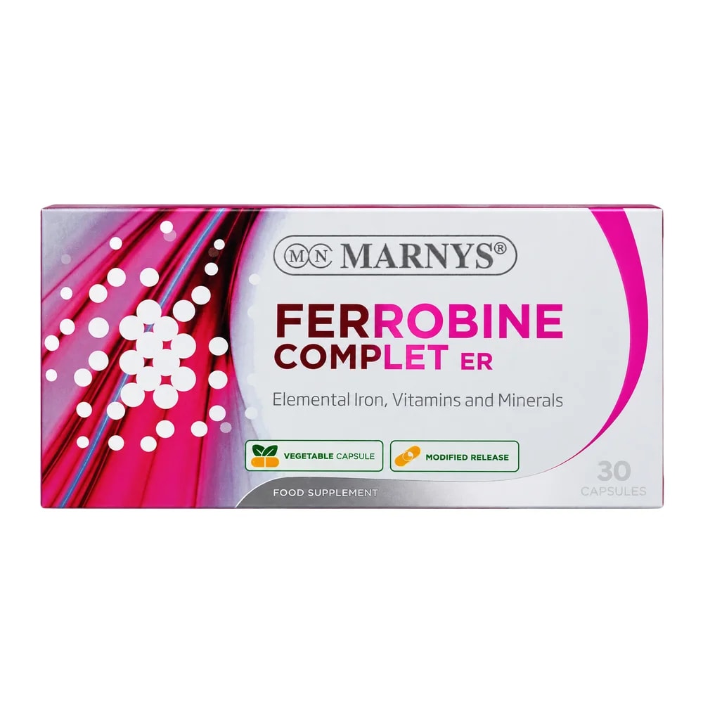 Ferrobine Complet ER Iron 100 mg + Vitamin C 80 mg + Zinc 10 mg + Vitamin B6 1.4 mg + Copper 1 mg + Folic acid 500 µg + Vitamin B12 2.5 µg per capsule - Pharmacy Krech hong