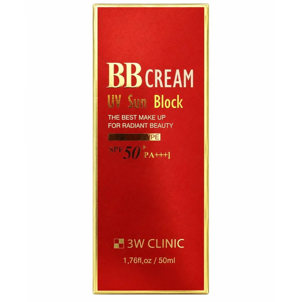 3W CLINIC BB Cream UV Sun Block SPF 50+ PA+++, 50 ml - Pharmacy Krech hong