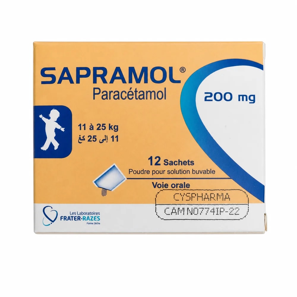 Sapramol Paracetamol 200 mg powder - Preah Chan Tep Pharmacy