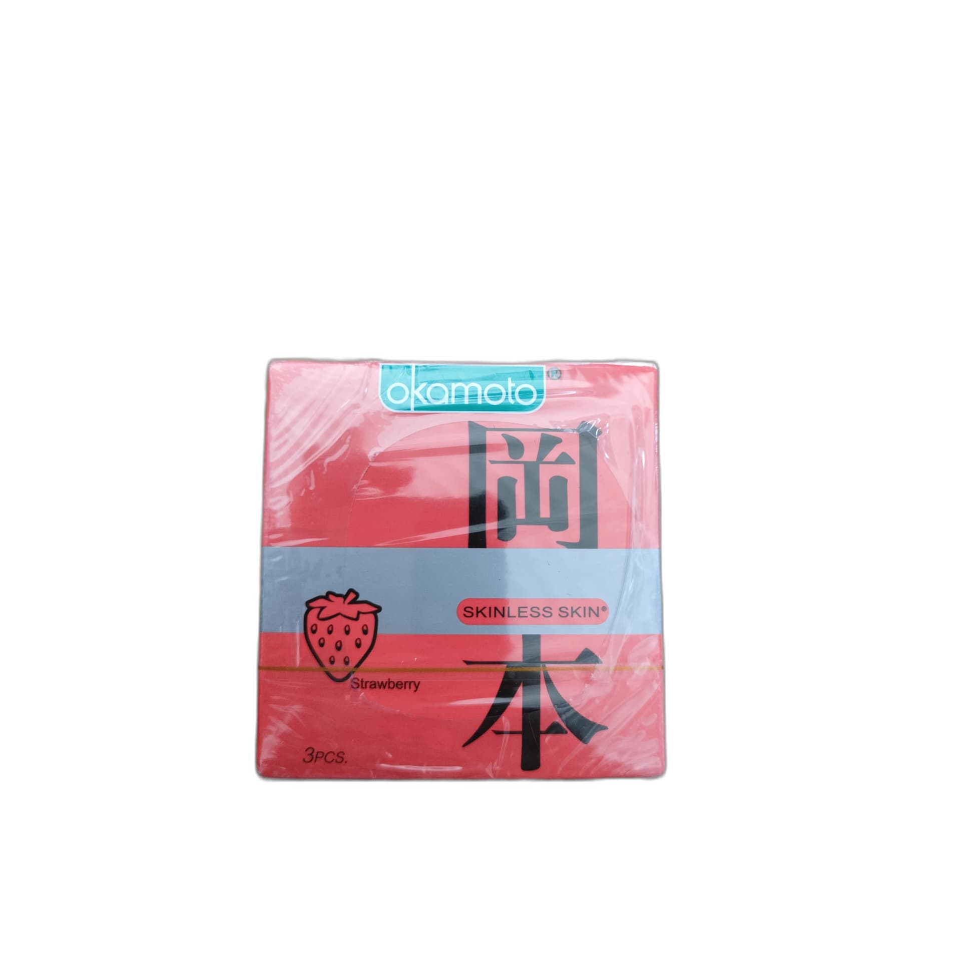 Okamoto Skinless Skin Strawberry Condom 3 condoms