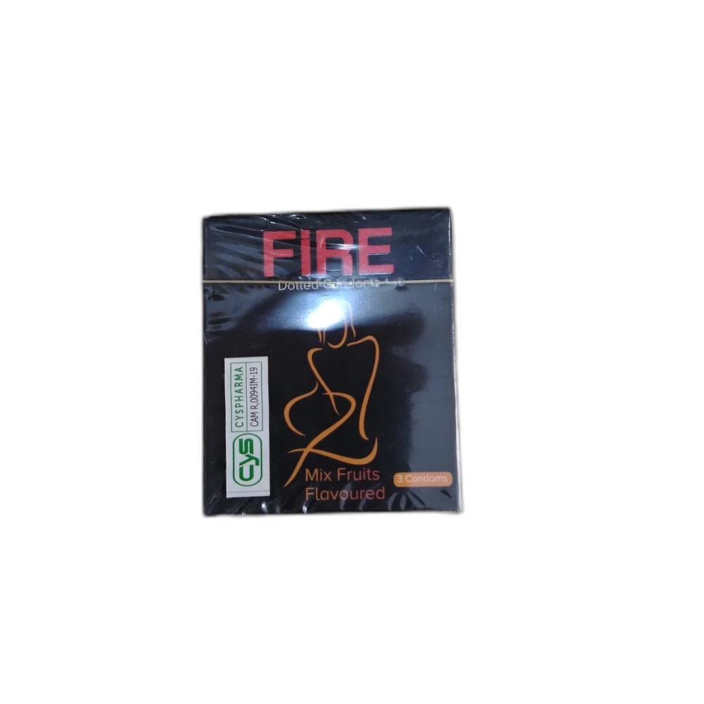 Fire Dotted Condoms (Mix Fruits Flavoured) - PHARMACIE LA BELLE PHARMA