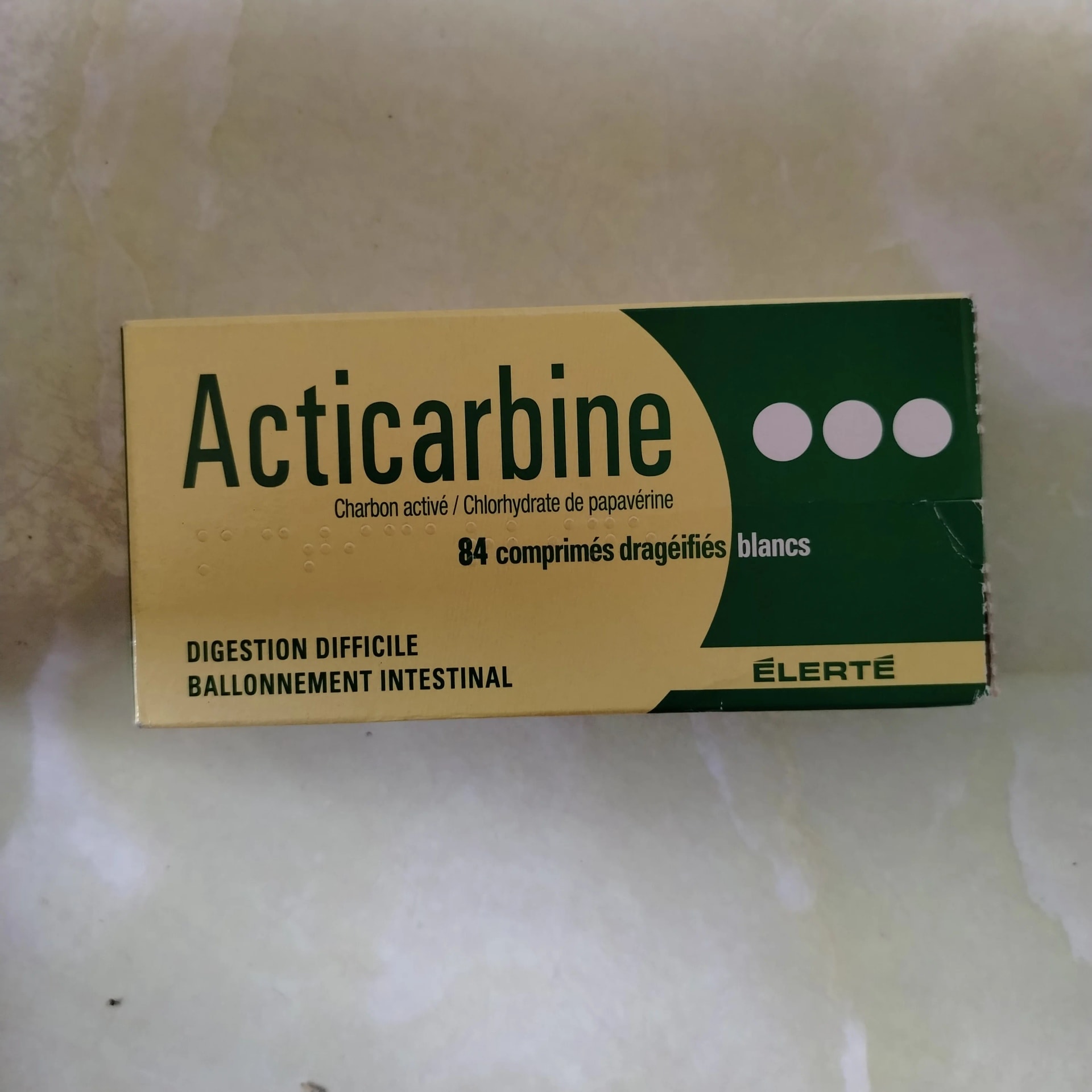Acticarbine Papaverine 14 mg / Activated charcoal 70 mg - Phal Cham Rouen