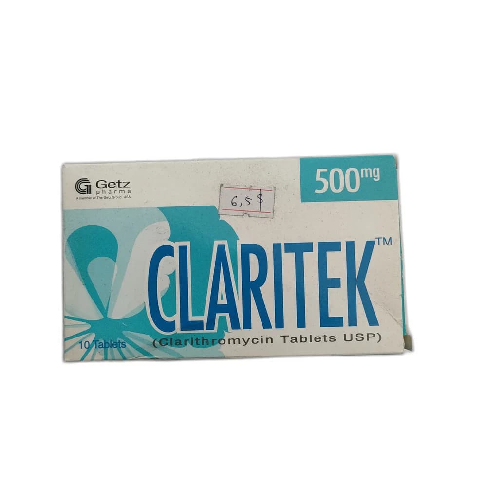 Claritek As directed by physician; usual adult dose: 500mg twice daily for 7-14 days