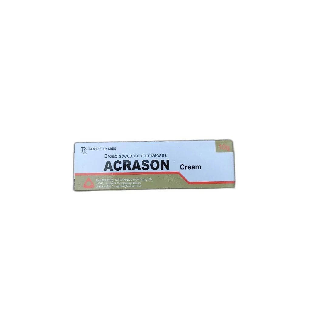 ACRASON Cream Betamethasone dipropionate 0.5mg + Clotrimazole 10mg + Gentamicin sulfate 1mg per gram - PHARMARCY DARA RAKSMEY KOK CHAMBOK