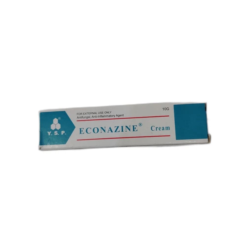 Econazine Cream 10 g tube; each gram contains Econazole Nitrate 10 mg (1%) and Triamcinolone Acetonide 1 mg (0.1%) - PHARMA ASSIST PHARMACY