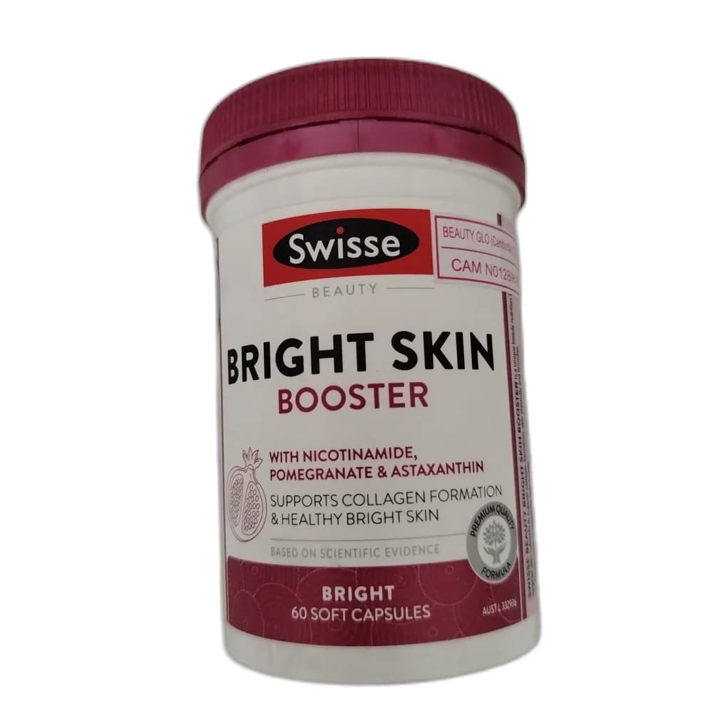 Swisse Beauty Bright Skin Booster with Nicotinamide, Pomegranate & Astaxanthin