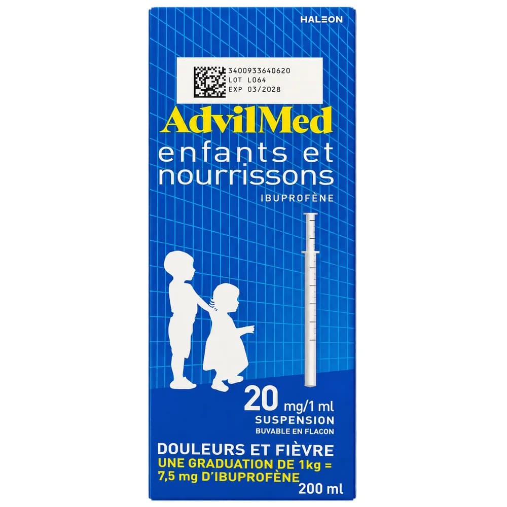 AdvilMed enfants et nourrissons Ibuprofen 20 mg/mL