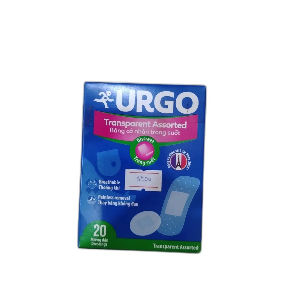 Urgo Transparent Assorted 4 sizes: 3.8 x 7.2 cm, 2.0 x 7.2 cm, 1.2 x 3.8 cm, 2.3 cm - PHARMACIE LA BELLE PHARMA