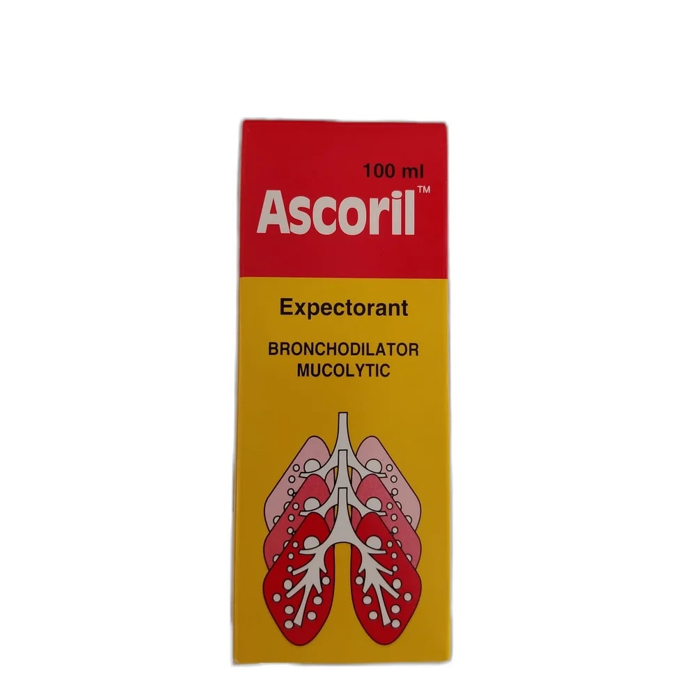 Ascoril Salbutamol 2 mg / Bromhexine HCl 4 mg / Guaifenesin 100 mg / Menthol 1 mg per 10 mL - PHARMACIE RATANAK