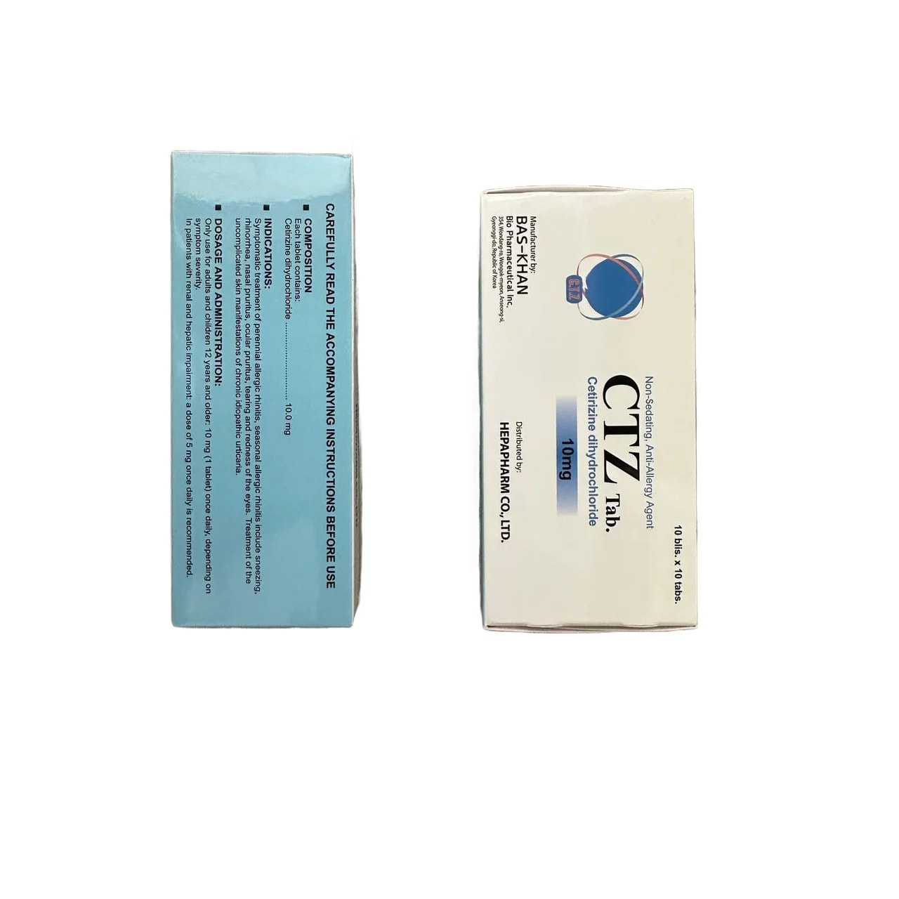CTZ Tab. Cetirizine dihydrochloride 10 mg - α±ααααααΆα αααααΆααααααΉα
