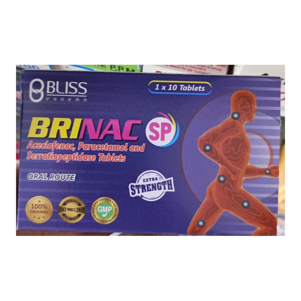 Brinac SP 100 mg / 500 mg / 10 mg
