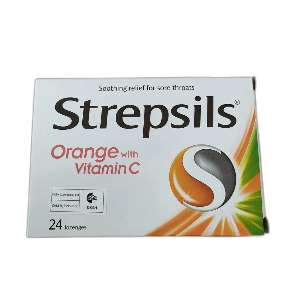 Strepsils Orange with Vitamin C 24 lozenges