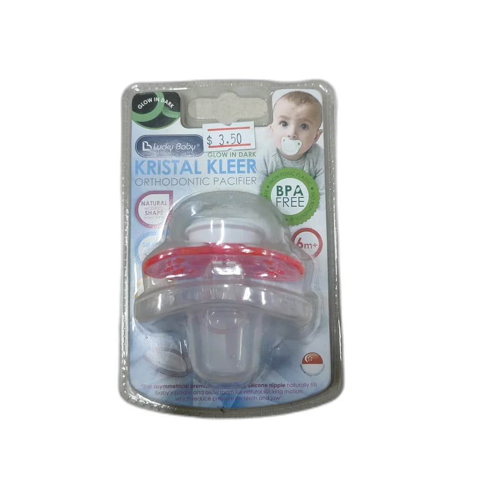 Lucky Baby Kristal Kleer Glow-in-the-Dark Orthodontic Pacifier 6+ months