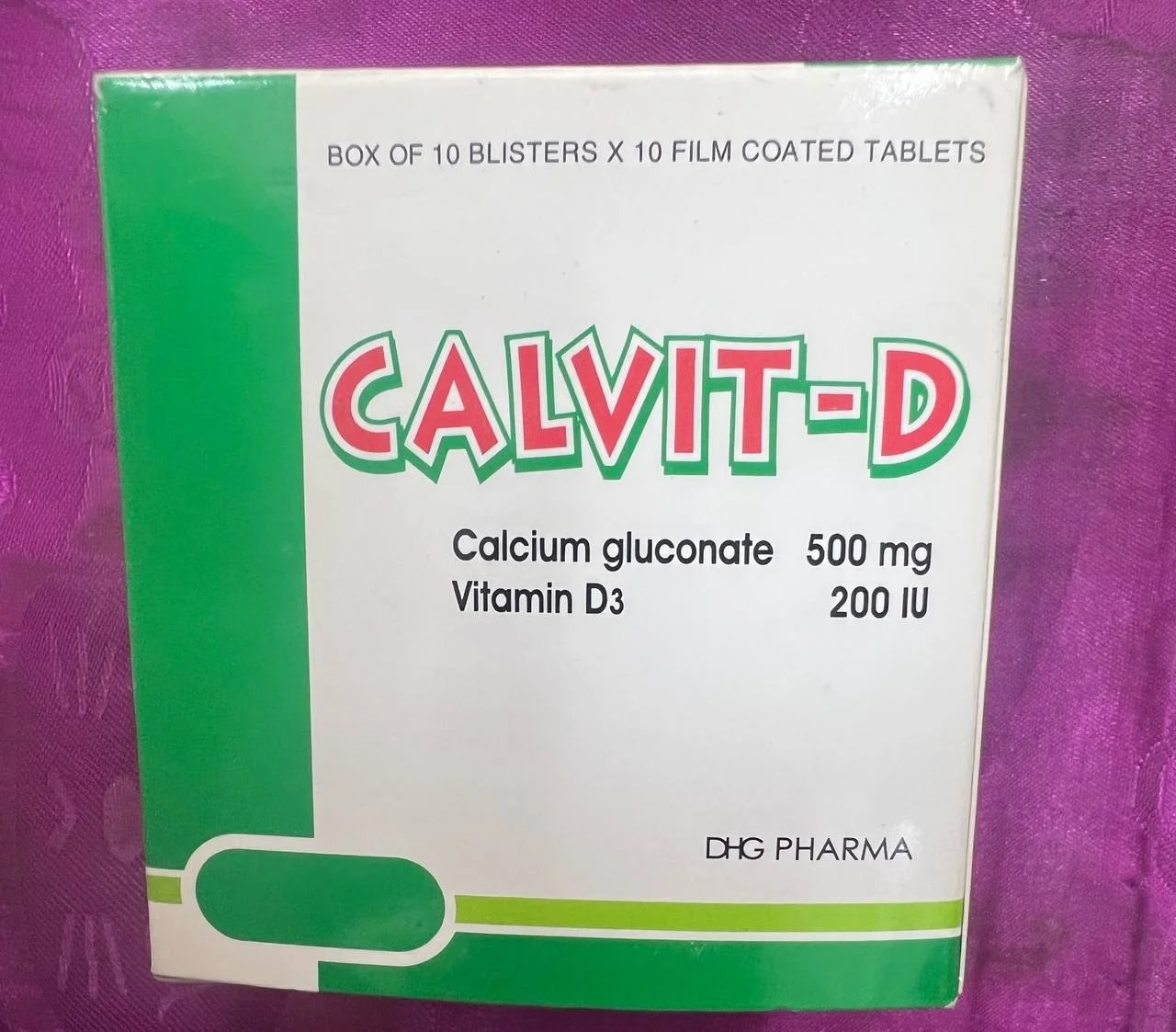 Calvit-D 500mg Calcium Gluconate + 200IU Vitamin D3 - Dosage pharma