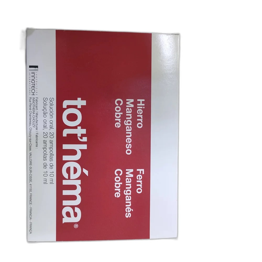Tot’héma 50 mg / 1.33 mg / 0.70 mg per 10 mL - Depot de Pharmacie B Rotha