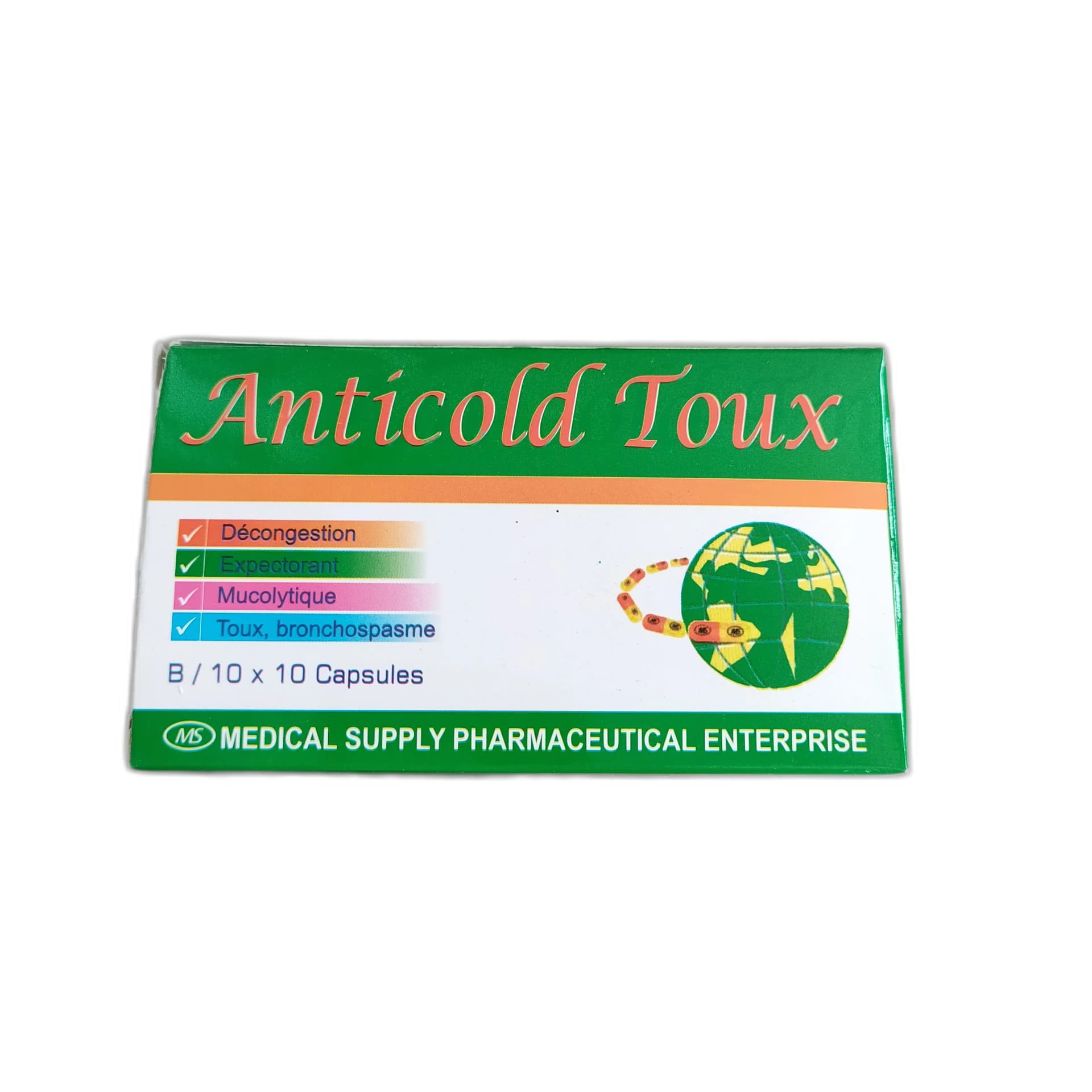 Anticold Toux 8 mg / 3.2 mg / 100 mg / 500 mg / 25 mg